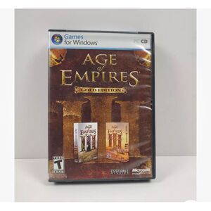 Age Of Empires 3 Gold Edition with warchiefs PC Game Windows PG 4 Discs and keys